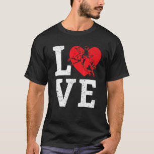 Rodeo Cow Rider Bull Riding Cowboy Graphic Liebe T-Shirt