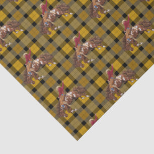Rodeo Cowboy auf Kariert Seidenpapier