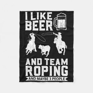Rodeo Cowboy Barrel Racing Team Roping Horseback R Fleecedecke