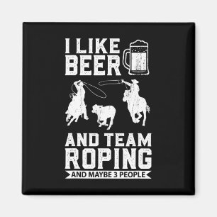 Rodeo Cowboy Barrel Racing Team Roping Horseback R Magnet