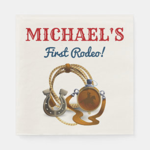 Rodeo Cowboy Birthday Party Napkins Serviette