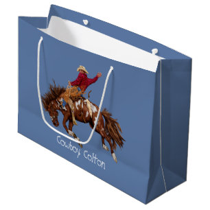 Rodeo-Cowboy Bronco Buster Große Geschenktüte