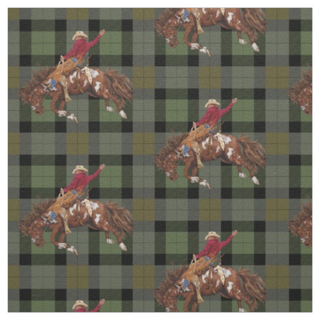 Rodeo Cowboy-Bronco Busting-Western Stoff (Muster)