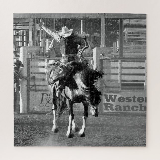 Rodeo Cowboy Bucken Pferd 8 Sekunden zu bewerten (Vertikal)