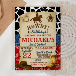 Rodeo Cowboy Einladung