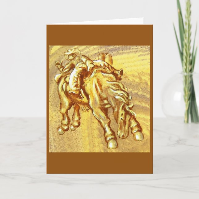 Rodeo Cowboy Karte (Vorderseite)