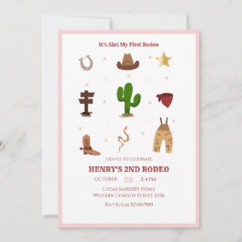 Rodeo Cowboy Kindergeburtstag Einladung