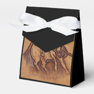 Rodeo-Cowboy Pferderuecken des Westerns lederner Geschenkschachtel
