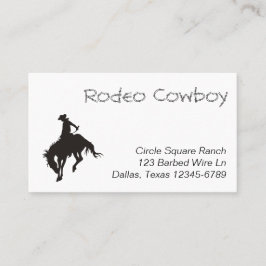 Rodeo Cowboy Silhouette Visitenkarte