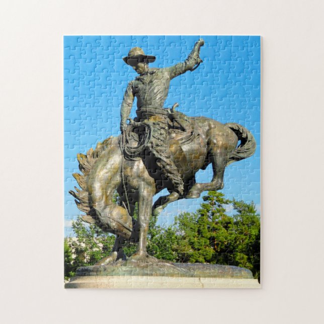 Rodeo Cowboy Statue Colorado. (Vertikal)