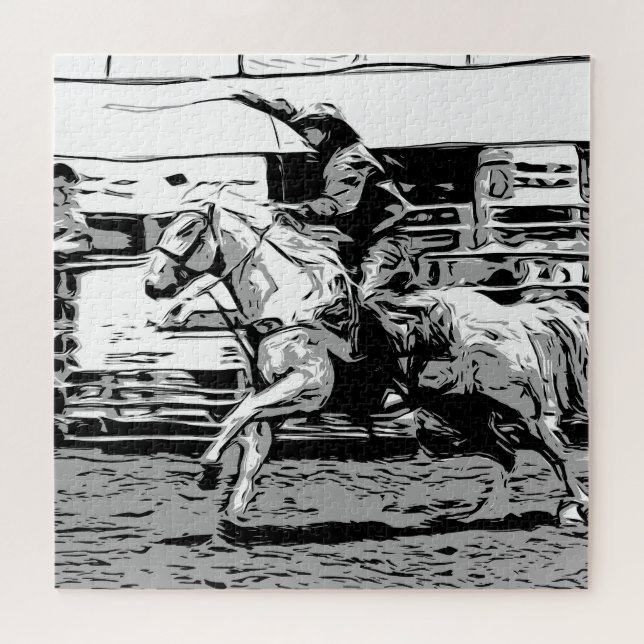 Rodeo Cowboy - Steer Roping Event (Horizontal)