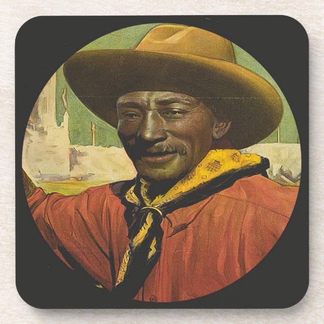 Rodeo Cowboy Steer Wrestling Untersetzer (Vorderseite)