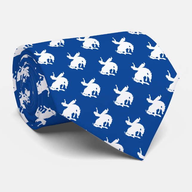 Rodeo Cowboy | Tiefblau Krawatte (Gerollt)