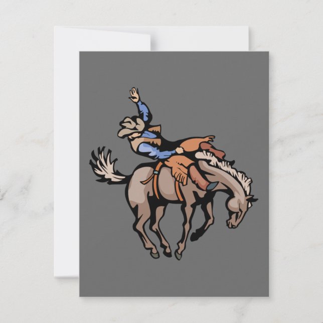 Rodeo Cowboy und Pferdekäufer Einladung (Vorderseite)