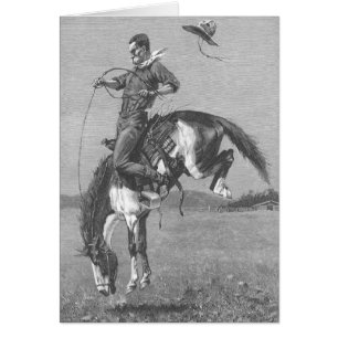Rodeo Cowboys vintage, Bucking Bronco par Remingto