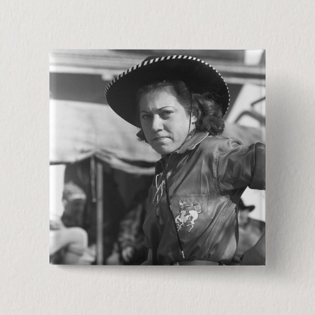 Rodeo-Cowgirl: 1940 Button (Vorderseite)
