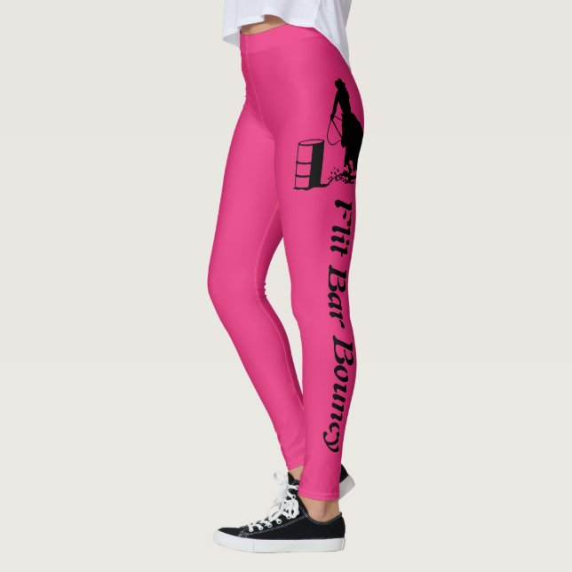 Rodeo Cowgirl Barrel Racer Custom Pferde Name Leggings (Links)