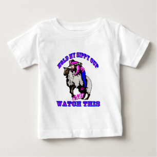 Rodeo Cowgirl Mutton Bustin", Sippy Watch this Baby T-shirt