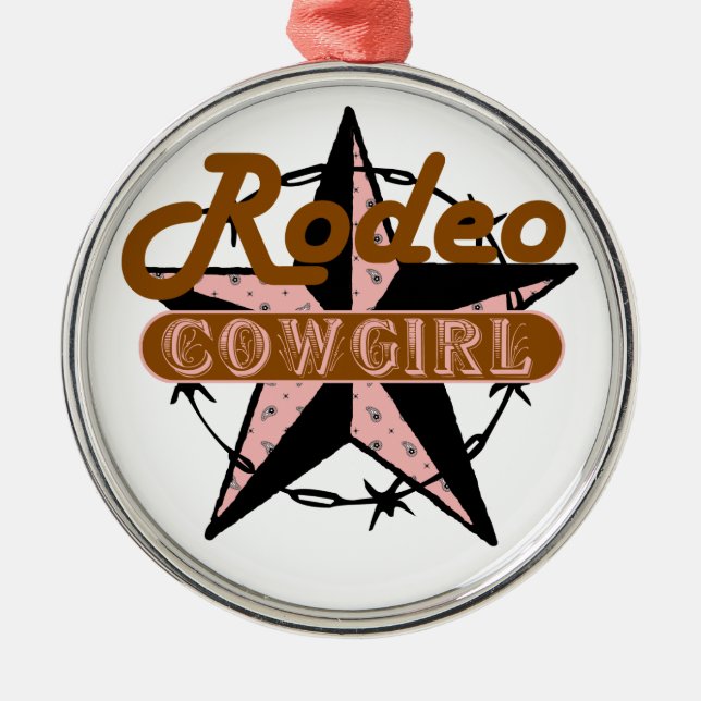 Rodeo Cowgirl Noël Ornement (Devant)