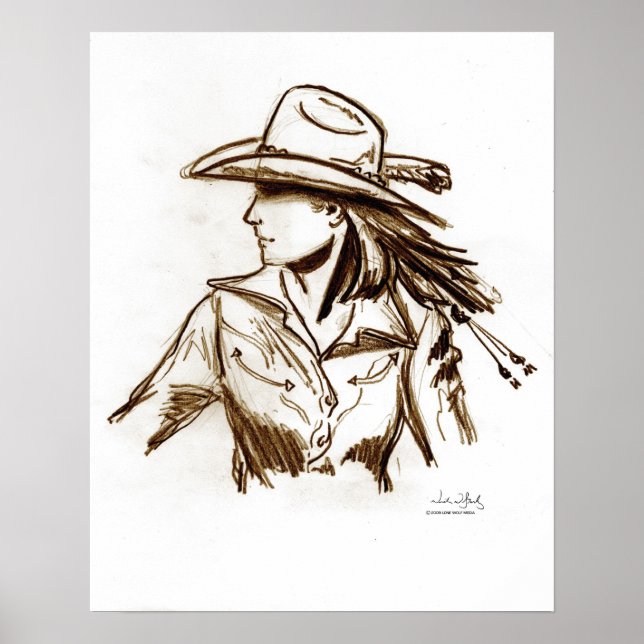 Rodeo Cowgirl Poster (Vorne)