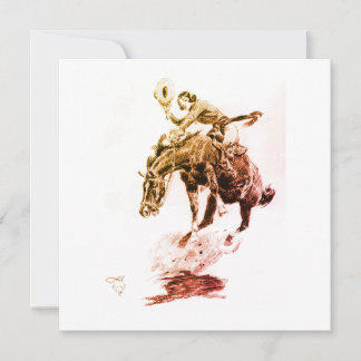 Rodeo Cowgirl (von C.M. Russell) Einladung