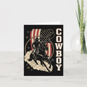 Rodeo Daddy Cowboy Patriotische amerikanische West Karte