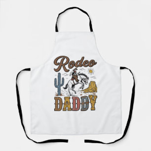 Rodeo Daddy Vintage Western Cowboy Shirt Design_1 Schürze