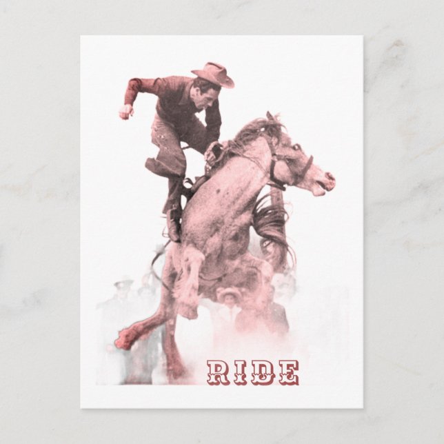 Rodeo Fahrt Postkarte (Vorderseite)