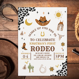 Rodeo First Birthday, Cowboy Birthday Boy Einladung