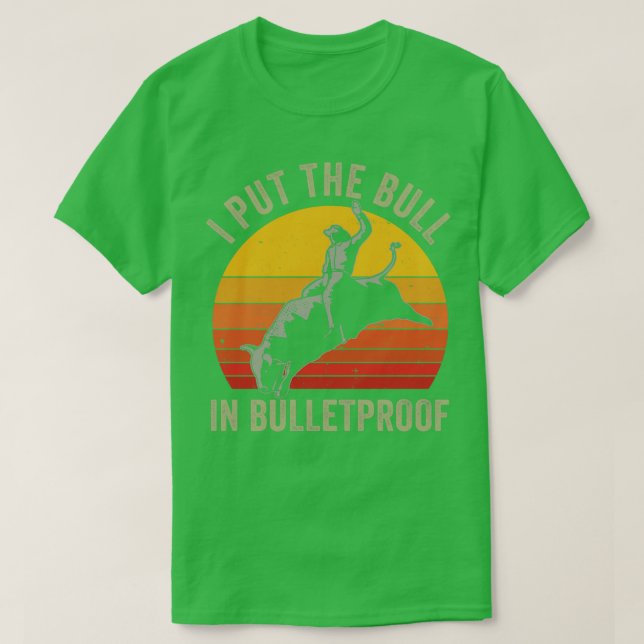 Rodeo Funny Western Cowboy Bull Riding T-Shirt (Design vorne)