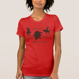 Rodeo-Gals und Pferde, heiß bis trot T-Shirt
