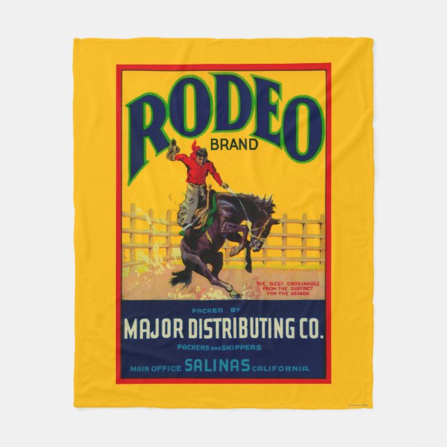 Rodeo GemüseLabelSalinas, CA Fleecedecke (Vorderseite)