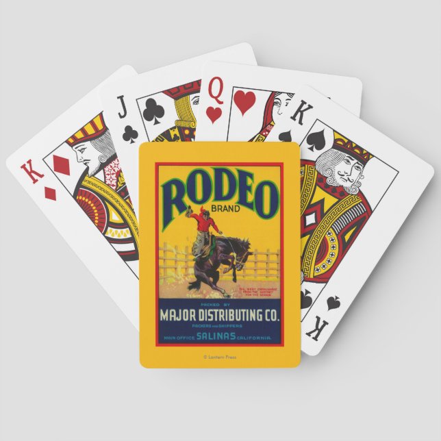Rodeo GemüseLabelSalinas, CA Spielkarten (Rückseite)