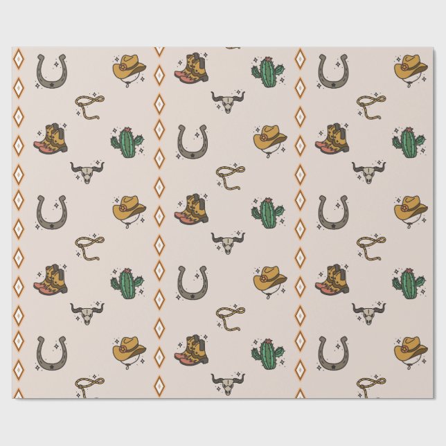 Rodeo Geschenkpapier (Flach)