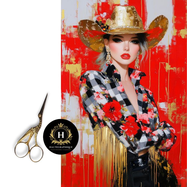 Rodeo Glam Luxe Western Cowgirl Decoupage Seidenpapier (Von Creator hochgeladen)