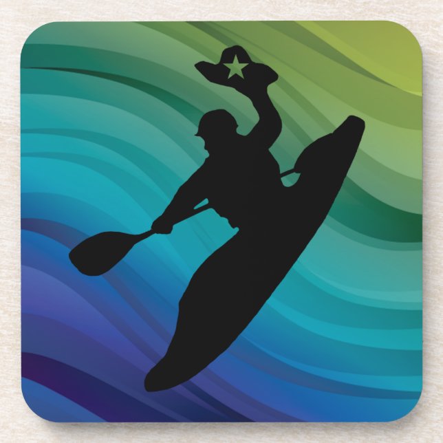 Rodeo Kayak Getränkeuntersetzer (Vorderseite)