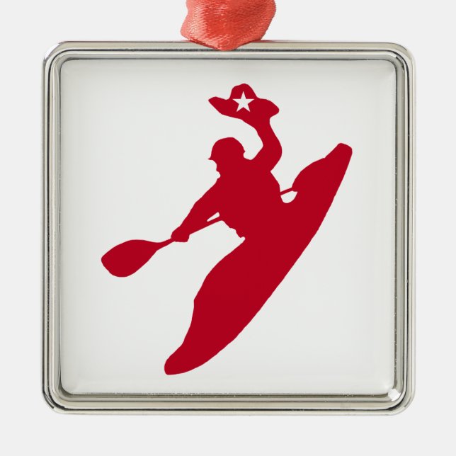 Rodeo Kayak Ornament Aus Metall (Vorne)