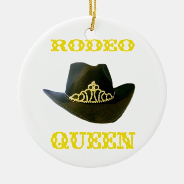 Rodeo-Königin-kundengerechte Verzierung Keramikornament (Vorne)