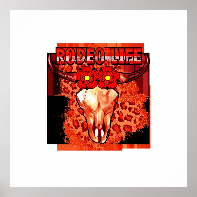 Rodeo Life T - Shirt Classic Poster (Vorne)