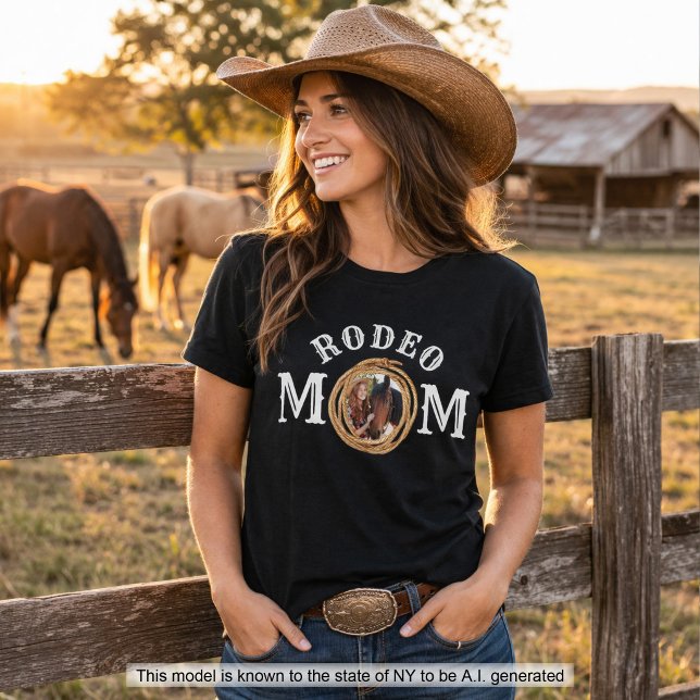 Rodeo Mama Foto T-Shirt (Von Creator hochgeladen)