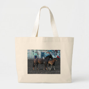 Rodeo Mare und Foal Jumbo Stoffbeutel