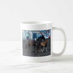 Rodeo Mare und Foal Kaffeetasse