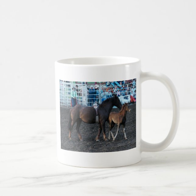 Rodeo Mare und Foal Kaffeetasse (Rechts)