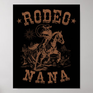 Rodeo Nana Western Cowboy Family Matching Mother Poster