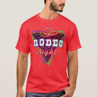 Rodeo Night Leopard Neon Cowboy Hat 672 T-Shirt