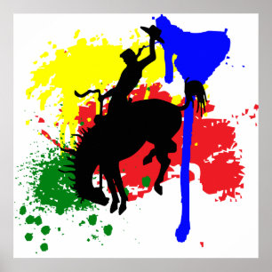 Rodeo Paint Poster