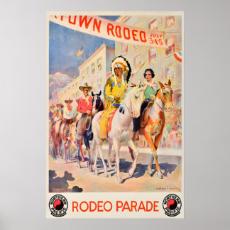 Rodeo-Parade - Northern Pacific-Reiseplakat Poster