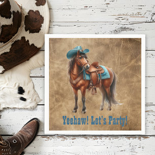 Rodeo Party Pferd Serviette