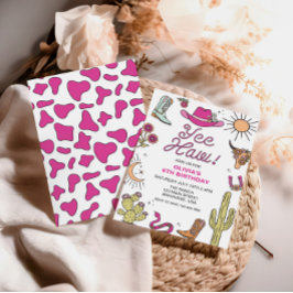 Rodeo Pink Western Geburtstag Einladung