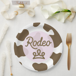 Rodeo Princess Country Western Tiara Crown Pink Pappteller